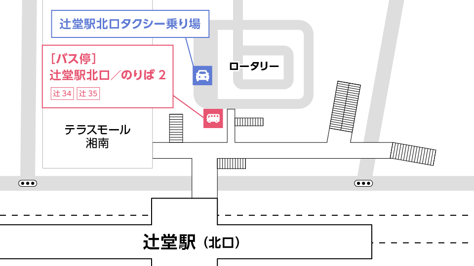 辻堂駅付近の地図